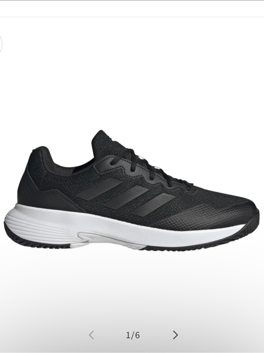 adidas gamecourt 2 Black and White Men's Training Sneaker size 10